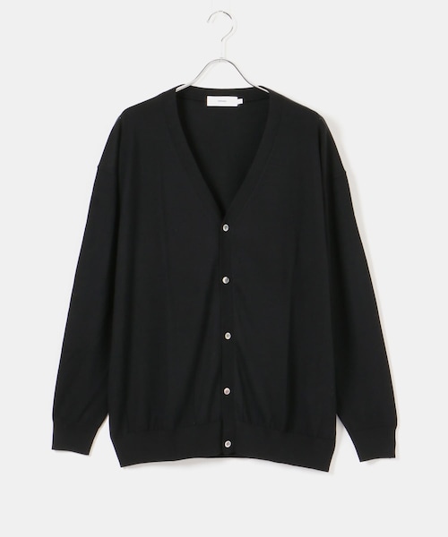 Graphpaper High Density Knit Cardigan 黒 Graphpaper / HIGH DENSITY KNIT CARDIGAN (BLACK) - TROUPE ONLINE