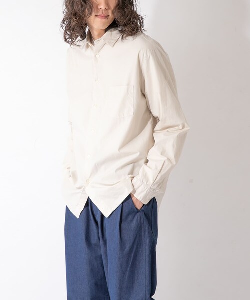 MANUAL ALPHABET LOOSEFIT REGULAR COLLAR SHIRTS