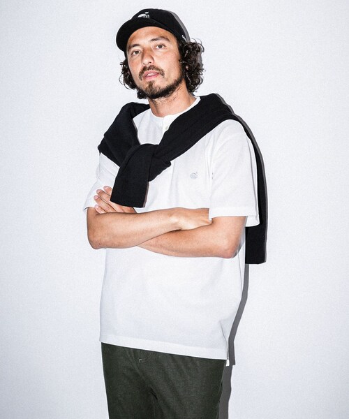 OOPS（ウップス）の「OOPS プライムフレックスヘンリーネックTシャツ（その他・メンズ・ベージュ/ホワイト/ブラック・M/L）」の2枚目の写真