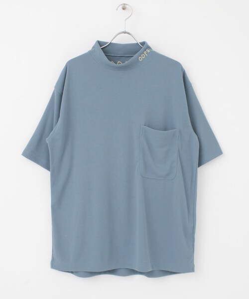 OOPS（ウップス）の「OOPS ポリコットスムースモックネックTシャツ（その他・メンズ・オフ/サックス/ブラック・M/L）」の14枚目の写真