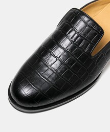 【美品】Hender Scheme peak クロコ型押し　サンダル　本革　黒 美品】Hender Scheme peak クロコ型押し サンダル 本革 黒