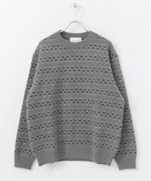 STILL BY HAND（スティルバイハンド）の「STILL BY HAND 幾何学モヘア混ジャガードニット（その他・メンズ）」