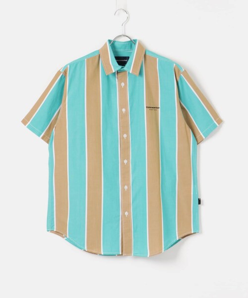 thisisneverthat(ディスイズネバーザット)の「THISISNEVERTHAT BIG Striped Short-Sleeve Shirt(その他・メンズ・GRN/BRN/RED/PINK・M/L)」の1枚目の写真