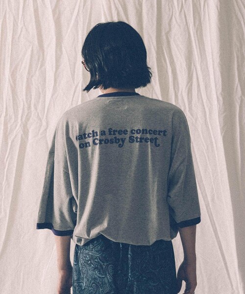 VOTE MAKE NEW CLOTHES（ボートメイクニュークローズ）の「【別注】VOTE MAKE NEW CLOTHES×URiD BIG RINGER TEE（その他・メンズ・BROWN/NAVY/WHITE・FREE）」の3枚目の写真