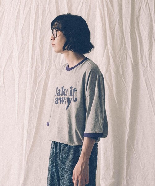 VOTE MAKE NEW CLOTHES（ボートメイクニュークローズ）の「【別注】VOTE MAKE NEW CLOTHES×URiD BIG RINGER TEE（その他・メンズ・BROWN/NAVY/WHITE・FREE）」の5枚目の写真