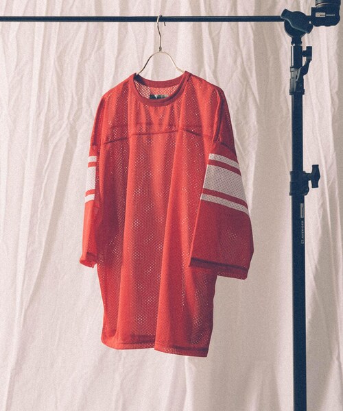 VOTE MAKE NEW CLOTHES（ボートメイクニュークローズ）の「【別注】VOTE MAKE NEW CLOTHES×URiD BIG MESH TEE（その他・メンズ・BLACK/NAVY/RED・FREE）」の6枚目の写真