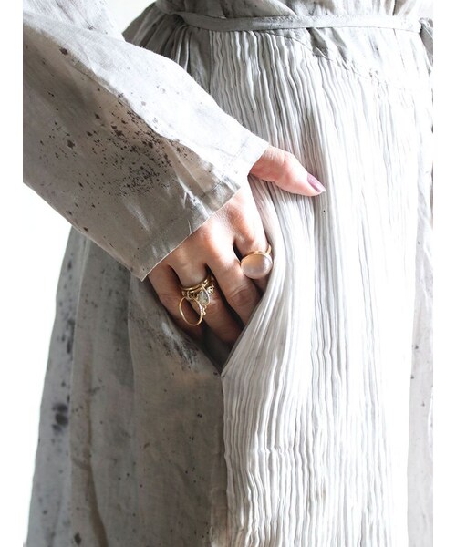 Tabrik（タブリク）の「カシュクールプリーツワンピース 柘榴