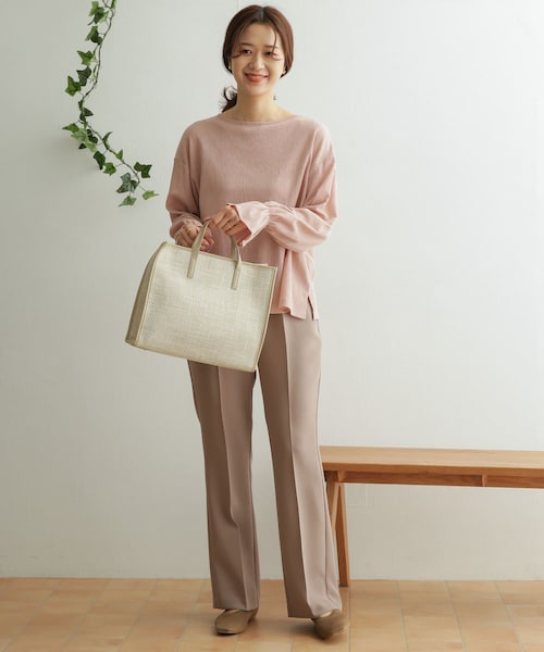 URBAN RESEARCH DOORS（アーバンリサーチドアーズ）の「TCクレープフレアスリーブ（その他・レディース・S.PINK/OFF WHITE/CHARCOAL・one）」の9枚目の写真