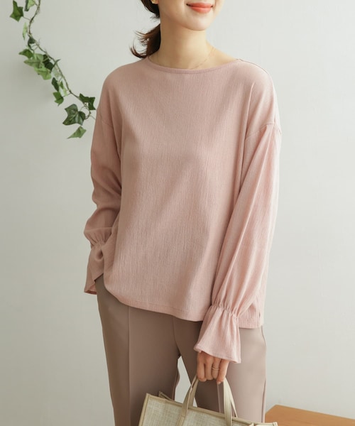 URBAN RESEARCH DOORS（アーバンリサーチドアーズ）の「TCクレープフレアスリーブ（その他・レディース・S.PINK/OFF WHITE/CHARCOAL・one）」の6枚目の写真