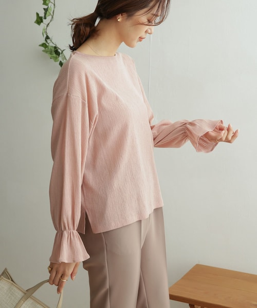 URBAN RESEARCH DOORS（アーバンリサーチドアーズ）の「TCクレープフレアスリーブ（その他・レディース・S.PINK/OFF WHITE/CHARCOAL・one）」の7枚目の写真