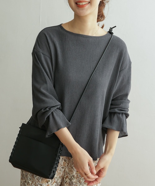 URBAN RESEARCH DOORS（アーバンリサーチドアーズ）の「TCクレープフレアスリーブ（その他・レディース・S.PINK/OFF WHITE/CHARCOAL・one）」の16枚目の写真