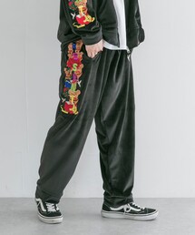 doublet VELVETEEN CHAOS TROUSERS ダブレット 希少】 doublet ダブレット カオス刺繍 スラックス ブラック XS