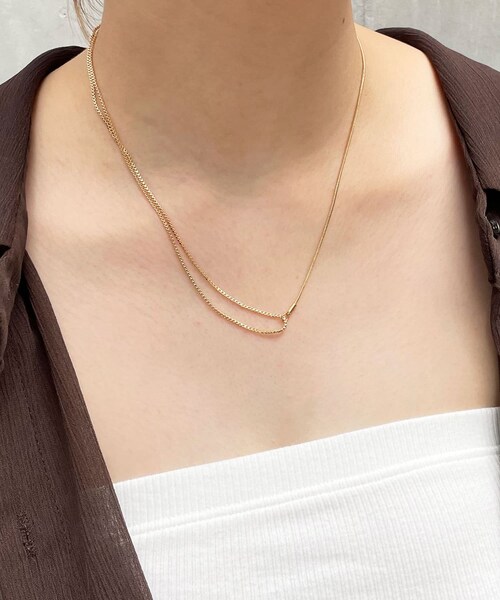 Lattice(Lattice)の「デザイン華奢チェーンネックレス(ネックレス・レディース・ゴールド/シルバー・0)」の1枚目の写真