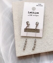 Lattice | 華奢ゆれビジューイヤリング(イヤリング)