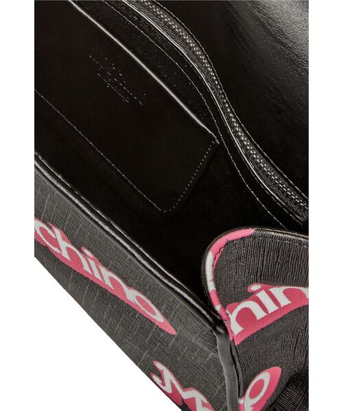 MOSCHINO(モスキーノ)の「Moschino Printed textured-PVC clutch(クラッチバッグ・レディース・Black)」の2枚目の写真