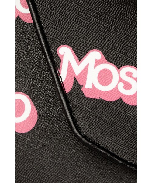 MOSCHINO(モスキーノ)の「Moschino Printed textured-PVC clutch(クラッチバッグ・レディース・Black)」の4枚目の写真