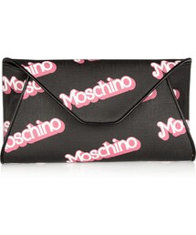 MOSCHINO | Moschino Printed textured-PVC clutch(クラッチバッグ)