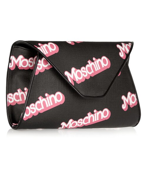 MOSCHINO(モスキーノ)の「Moschino Printed textured-PVC clutch(クラッチバッグ・レディース・Black)」の7枚目の写真