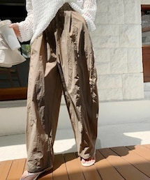 DHOLIC STYLE | [naning9] ウエストストラップワイドナイロンパンツ(その他パンツ)