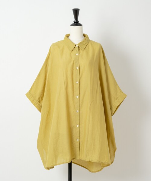 Rewde（ルゥデ）の「ワイドシャツ（1R13-L512061）（シャツ/ブラウス・レディース・ブラウン/イエロー/ホワイト・M）」の3枚目の写真