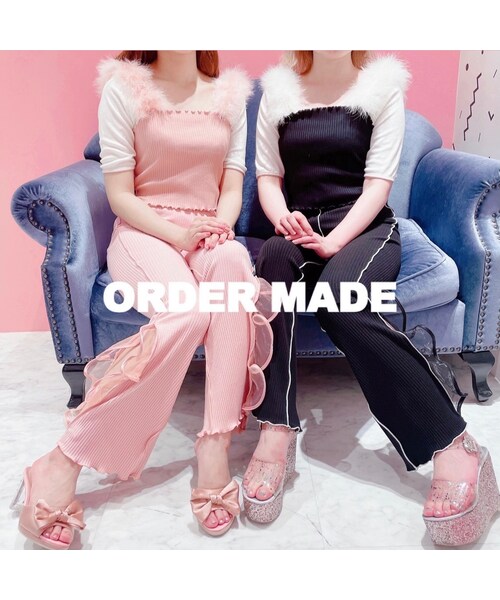 lilLilly(リルリリー)の「【ORDERMADE】フェザーキャミトップス(トップス・レディース・ベースWHITE/ベースBEIGE/ベースPINK/ベースPURPLE/ベースBLACK)」の2枚目の写真