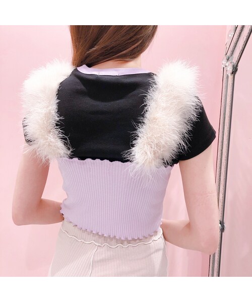 lilLilly(リルリリー)の「【ORDERMADE】フェザーキャミトップス(トップス・レディース・ベースWHITE/ベースBEIGE/ベースPINK/ベースPURPLE/ベースBLACK)」の18枚目の写真