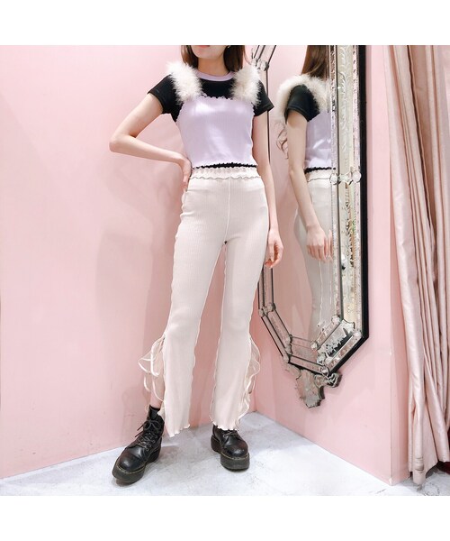 lilLilly(リルリリー)の「【ORDERMADE】フェザーキャミトップス(トップス・レディース・ベースWHITE/ベースBEIGE/ベースPINK/ベースPURPLE/ベースBLACK)」の19枚目の写真