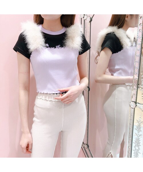 lilLilly(リルリリー)の「【ORDERMADE】フェザーキャミトップス(トップス・レディース・ベースWHITE/ベースBEIGE/ベースPINK/ベースPURPLE/ベースBLACK)」の17枚目の写真