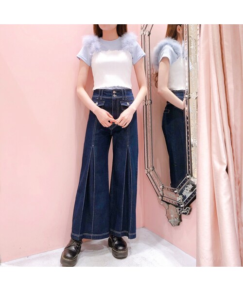 lilLilly(リルリリー)の「【ORDERMADE】フェザーキャミトップス(トップス・レディース・ベースWHITE/ベースBEIGE/ベースPINK/ベースPURPLE/ベースBLACK)」の14枚目の写真