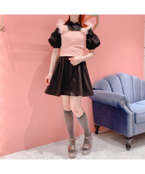 lilLilly(リルリリー)の「【ORDERMADE】フェザーキャミトップス(トップス・レディース・ベースWHITE/ベースBEIGE/ベースPINK/ベースPURPLE/ベースBLACK)」の12枚目の写真