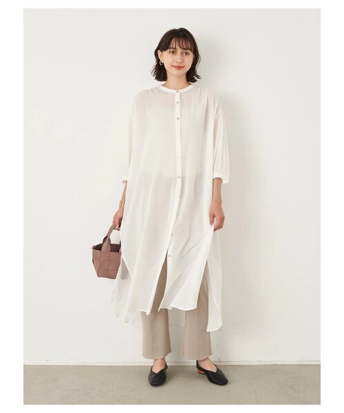 earth music&ecology（アースミュージックアンドエコロジー）の「バックスリットニットパンツ（パンツ・チャコールグレー/ベージュ/モカ・F）」の21枚目の写真