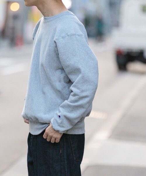 Champion（チャンピオン）の「CHAMPION リバースウィーブクルーネックスウェット（その他・メンズ・グレー/ブラック/モスグリーン・M/L/XL）」の6枚目の写真