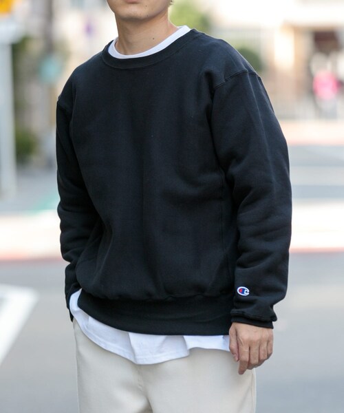 Champion（チャンピオン）の「CHAMPION リバースウィーブクルーネックスウェット（その他・メンズ・グレー/ブラック/モスグリーン・M/L/XL）」の8枚目の写真