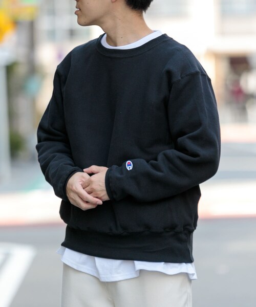 Champion（チャンピオン）の「CHAMPION リバースウィーブクルーネックスウェット（その他・メンズ・グレー/ブラック/モスグリーン・M/L/XL）」の7枚目の写真
