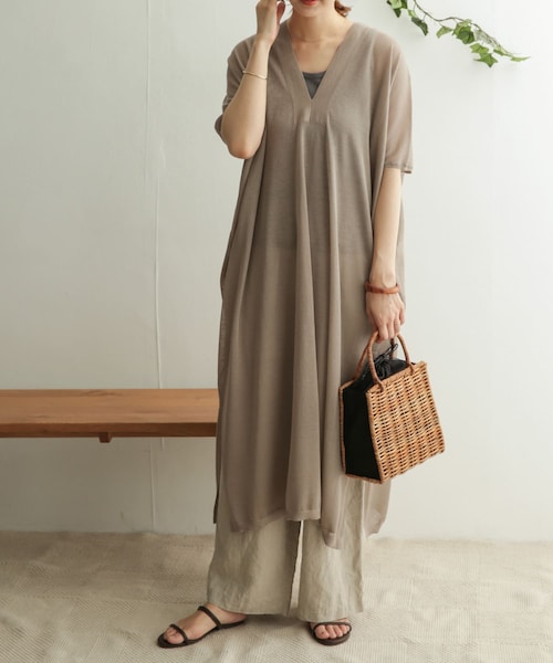 カフタンニットワンピース