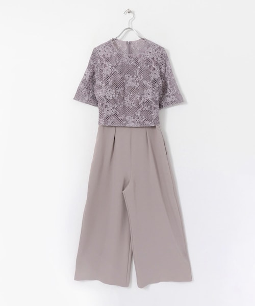 kaene（カエン）の「kaene レース×リボンブラウス付きオールインワン（その他・レディース・PURPLE/BLACK・FREE）」の16枚目の写真