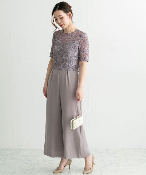 kaene（カエン）の「kaene レース×リボンブラウス付きオールインワン（その他・レディース・PURPLE/BLACK・FREE）」の9枚目の写真