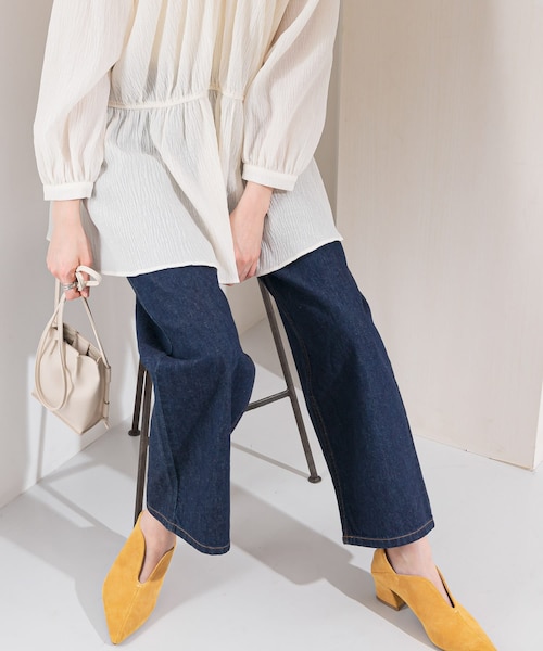 KBF(ケイビーエフ)の「ワイドストレートデニム(その他・レディース・INDIGO/BLUE・34/36/38)」の1枚目の写真