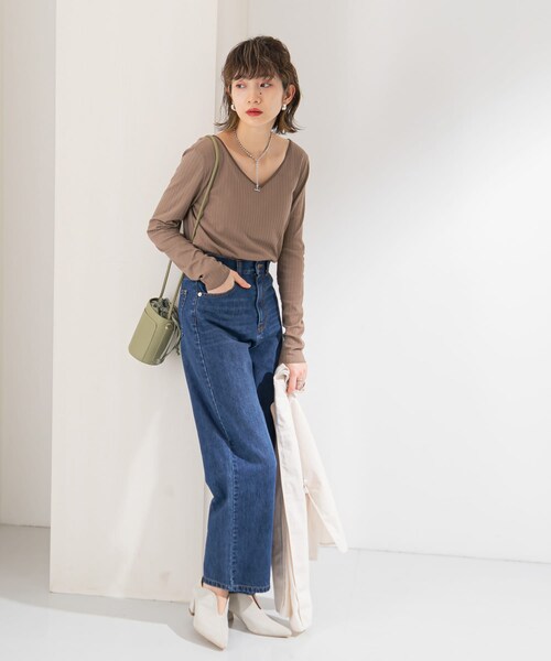 KBF(ケイビーエフ)の「ワイドストレートデニム(その他・レディース・INDIGO/BLUE・34/36/38)」の8枚目の写真