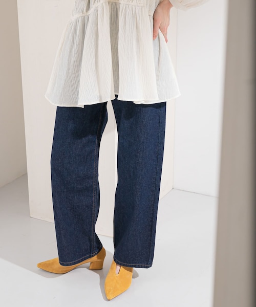 KBF(ケイビーエフ)の「ワイドストレートデニム(その他・レディース・INDIGO/BLUE・34/36/38)」の3枚目の写真