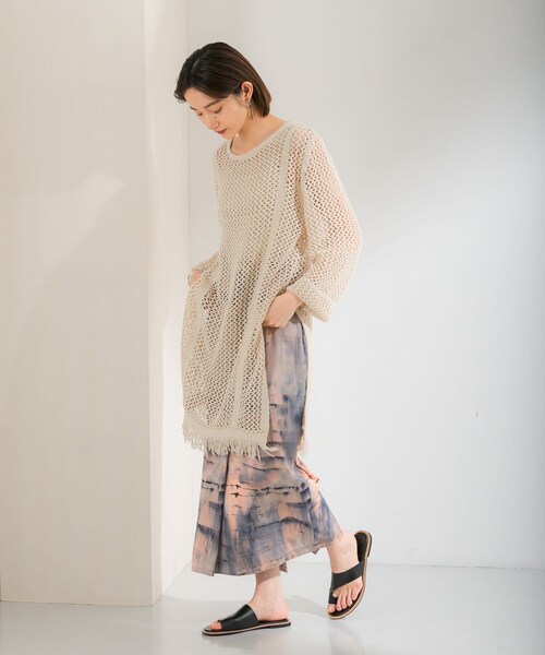 DEVEAUXタイダイプリントスカート