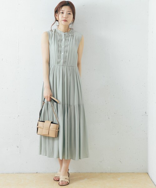 リネンランダムピンタックワンピース URBAN RESEARCH ROSSO WOMEN（アーバンリサーチ ロッソ）の