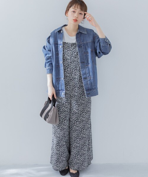【WEB限定】フラワープリントキャミサロペット
