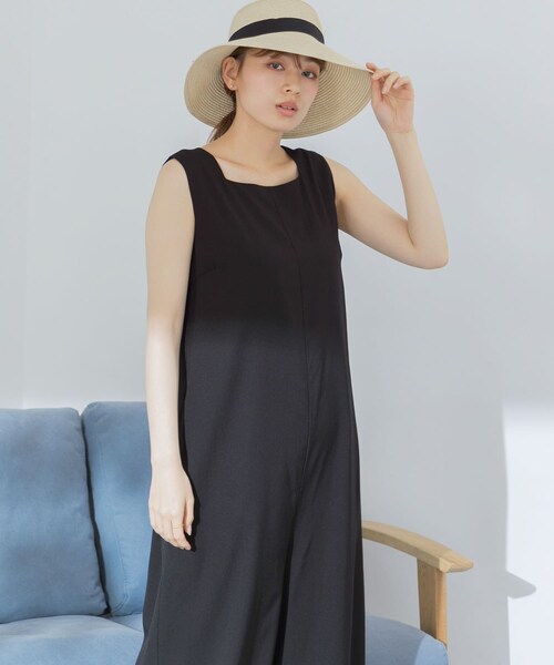 【WEB限定】パナマノースリーブオールインワン