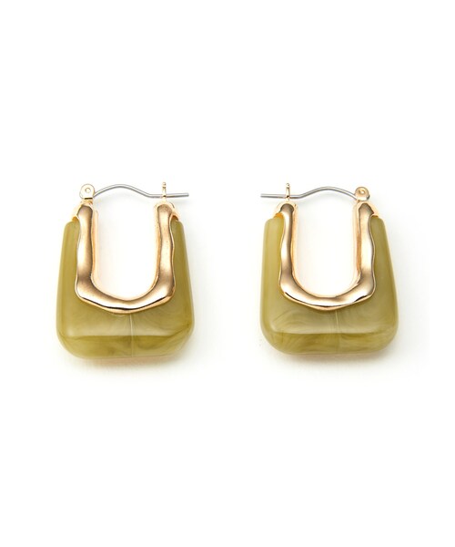 GRL（グレイル）の「クリアスクエアピアス（ピアス（両耳用）・レディース・クリア/イエロー/ホワイト/ピンク/ブラウン・F）」の4枚目の写真