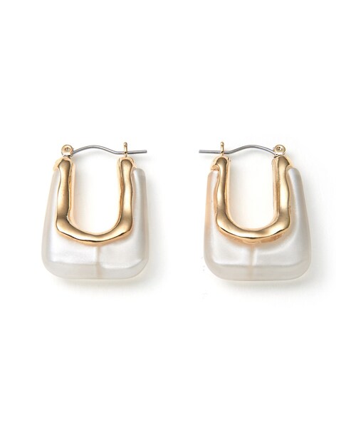 GRL（グレイル）の「クリアスクエアピアス（ピアス（両耳用）・レディース・クリア/イエロー/ホワイト/ピンク/ブラウン・F）」の2枚目の写真