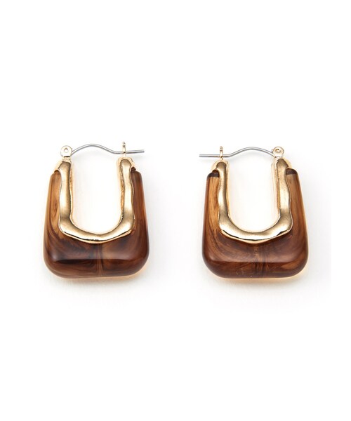 GRL（グレイル）の「クリアスクエアピアス（ピアス（両耳用）・レディース・クリア/イエロー/ホワイト/ピンク/ブラウン・F）」の3枚目の写真