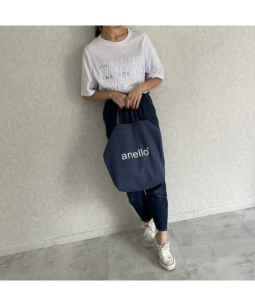 copine(コピン)の「anelloコットンキャンバス 2WAYバッグ(2color)(ショルダーバッグ・レディース・アイボリー/ネイビー・ワンサイズ)」の2枚目の写真