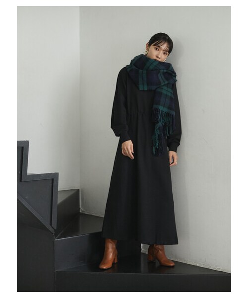 Green　Parks（グリーンパークス）の「armonia・プリーツ切り替えワンピース（ワンピース/ドレス・ブラック/ブラウン・F）」の2枚目の写真