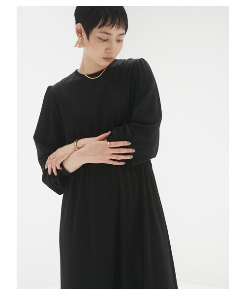 Green　Parks（グリーンパークス）の「armonia・プリーツ切り替えワンピース（ワンピース/ドレス・ブラック/ブラウン・F）」の8枚目の写真